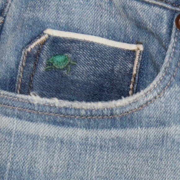 Tortoise Denim Bellatula Crop Eco Friendly Wiser Wash Jeans - Picture 6 of 11